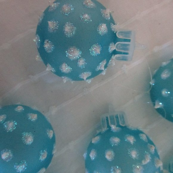 IKEA Holiday Vtg Y2k Ikea Ice Blue Ornaments Set Of 8 Poshmark